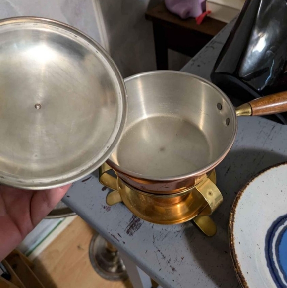 Vintage Tagus Portugal Copper Fondue Set - Picture 2 of 3